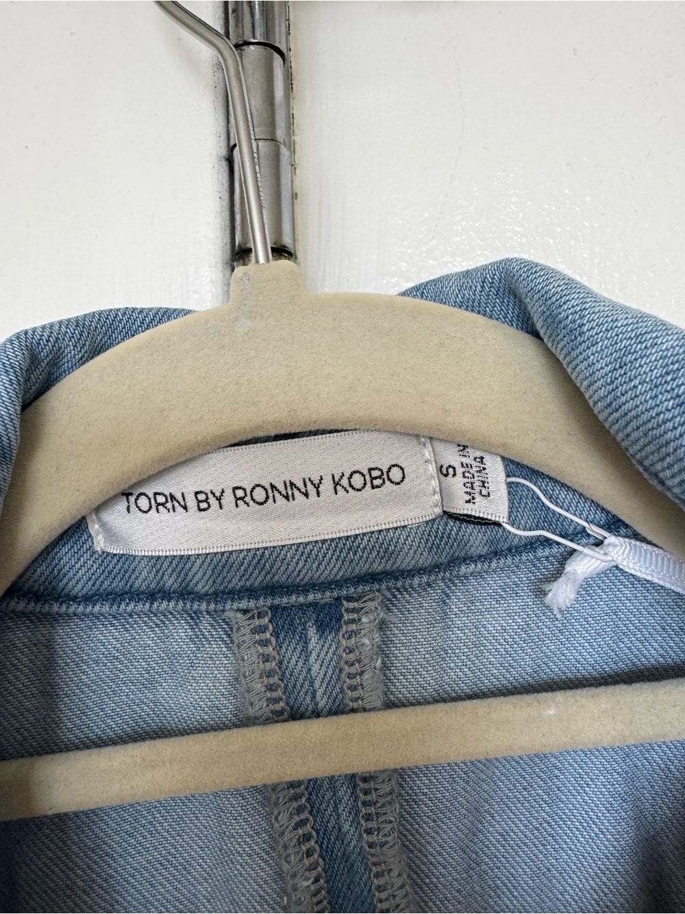 Torn by Ronny Kobo Long Denim jacket - Picture 2 of 5
